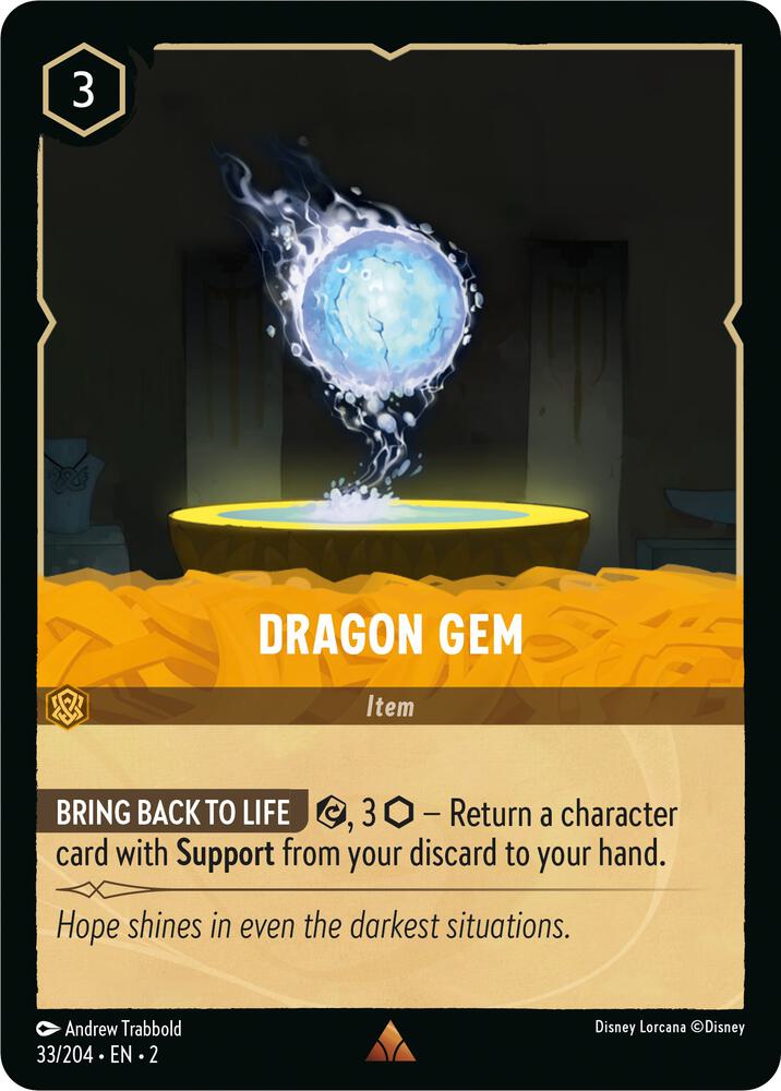 Dragon Gem - 33/204 - Rare - Lorcana Rise of the Floodborn Cherry Collectables Dragon Gem - 33/204 - Rare - Lorcana Rise of the Floodborn Cherry Collectables