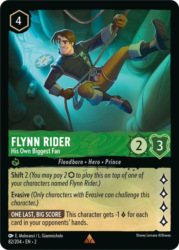 Flynn Rider - His Own Biggest Fan - 82/204 - Rare - Lorcana Rise of the Floodborn