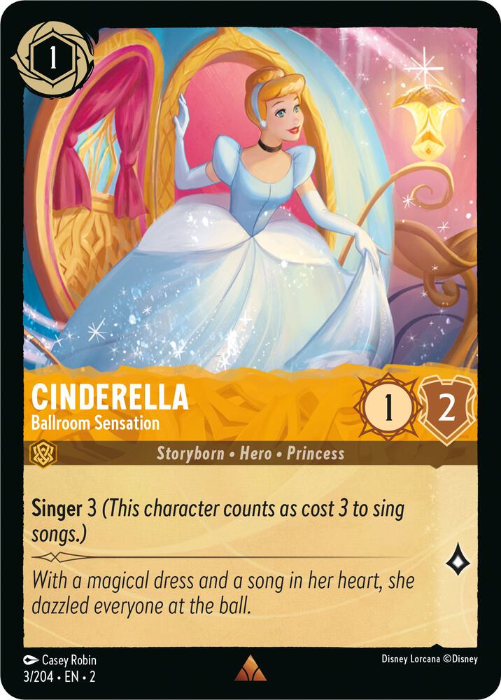 Cinderella - Ballroom Sensation - 3/204 - Rare - Lorcana Rise of the Floodborn