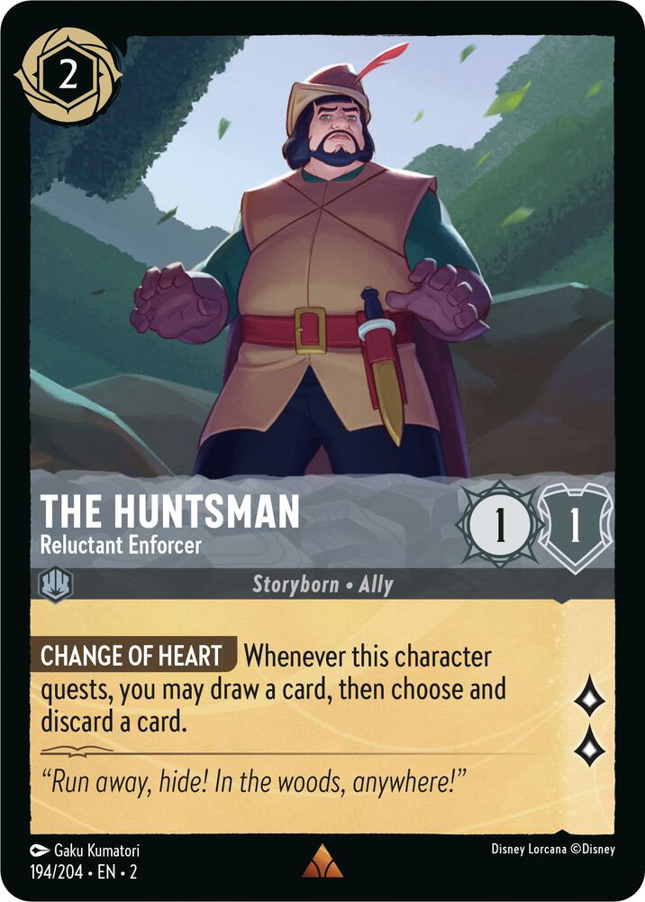 The Huntsman - Reluctant Enforcer - 194/204 - Rare - Lorcana Rise of t Cherry Collectables The Huntsman - Reluctant Enforcer - 194/204 - Rare - Lorcana Rise of t Cherry Collectables
