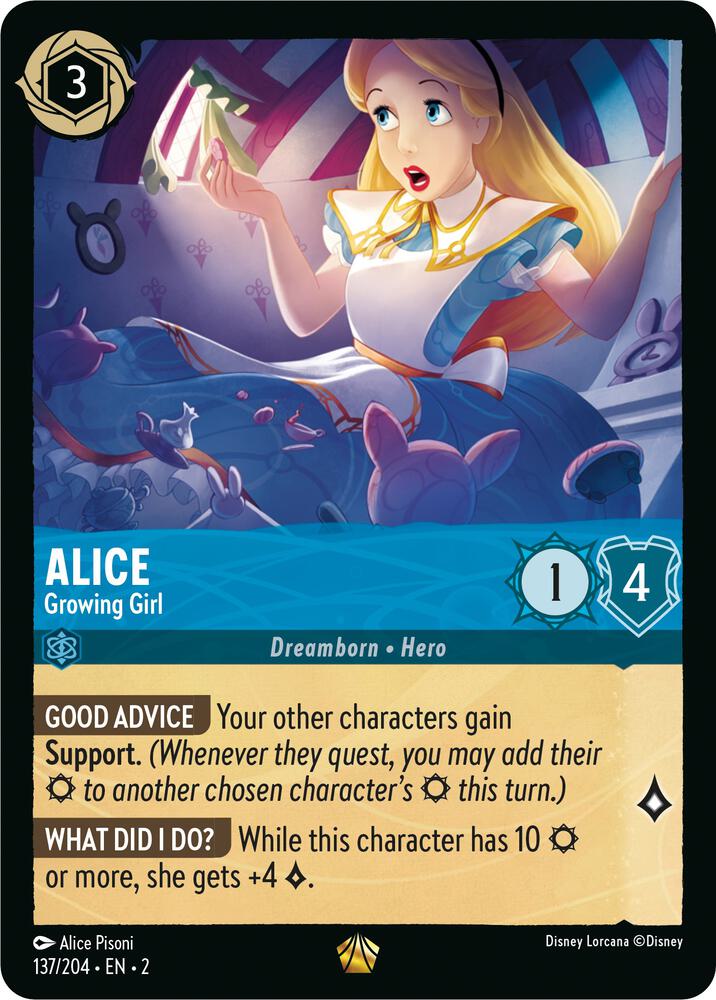 COLD FOIL Alice - Growing Girl - 137/204 - Legendary - Lorcana Rise of the Floodborn