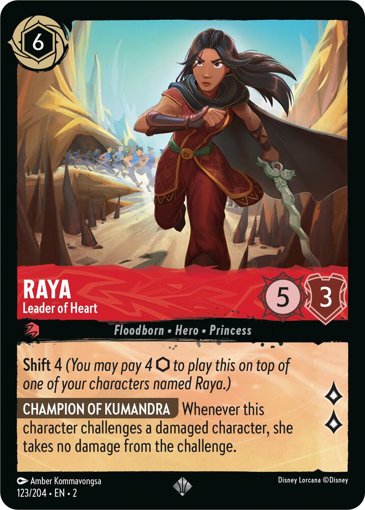 Raya - Leader of Heart - 123/204 - Super Rare - Lorcana Rise of the Floodborn