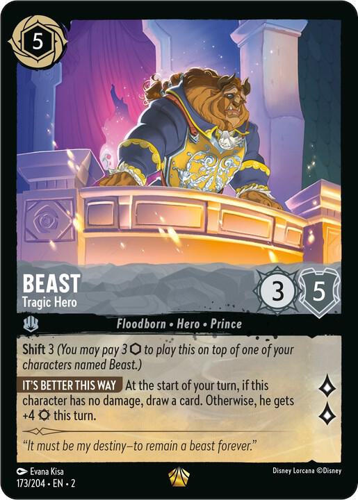 COLD FOIL Beast - Tragic Hero - 173/204 - Legendary - Lorcana Rise of the Floodborn