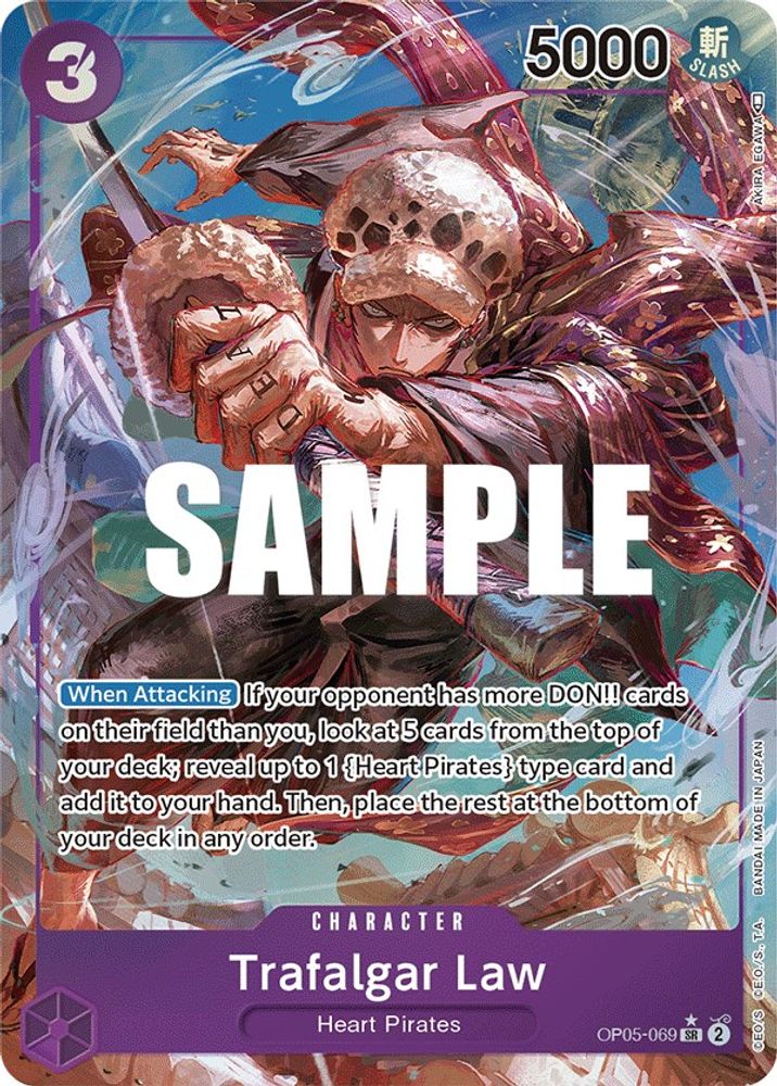 [ALTERNATE ART] Trafalgar Law (Alternate Art) (069)  (OP05-069) SR★ - One Piece Awakening of the New Era