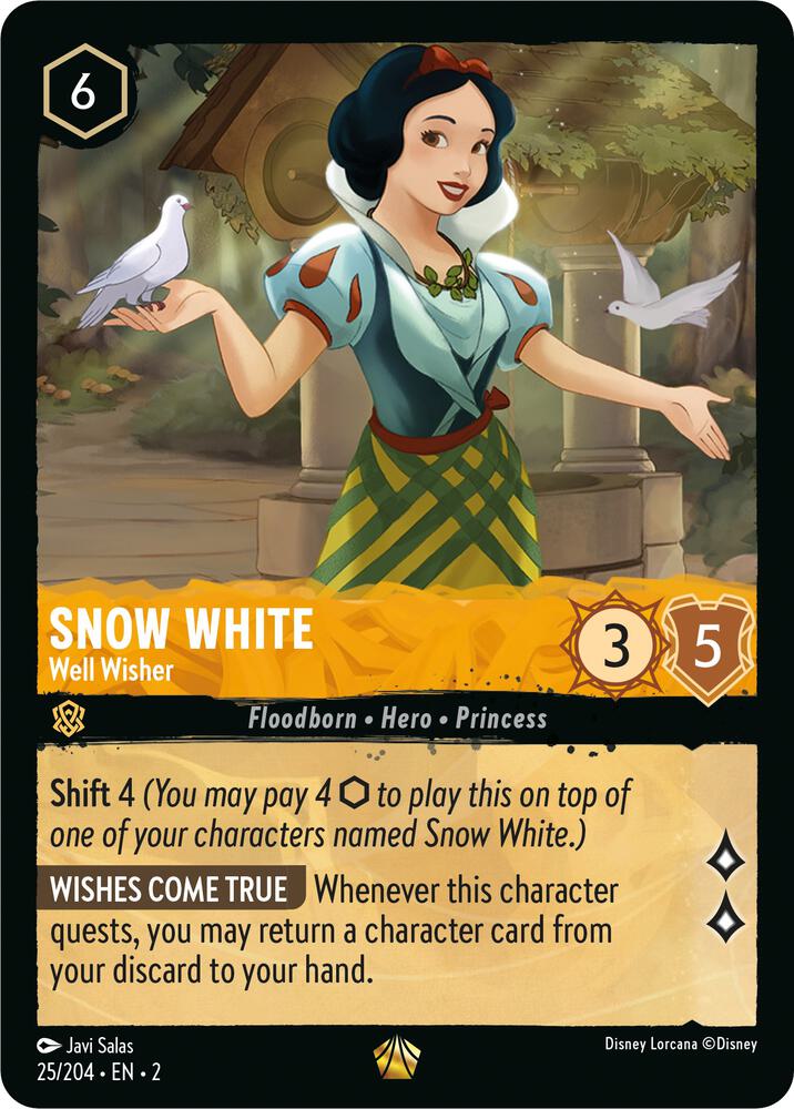Snow White - Well Wisher - 25/204 - Legendary - Lorcana Rise of the Floodborn