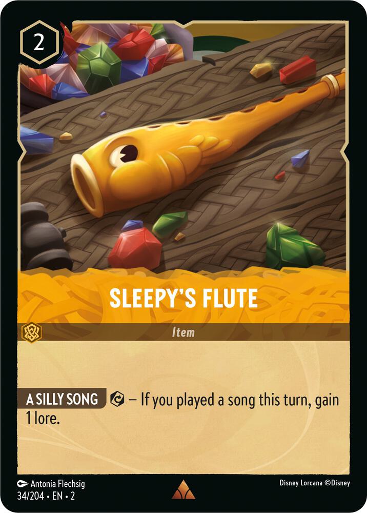 Sleepy's Flute - 34/204 - Rare - Lorcana Rise of the Floodborn