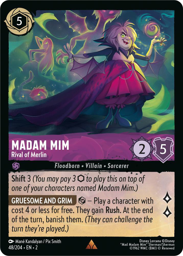 Madam Mim - Rival of Merlin - 48/204 - Rare - Lorcana Rise of the Floodborn