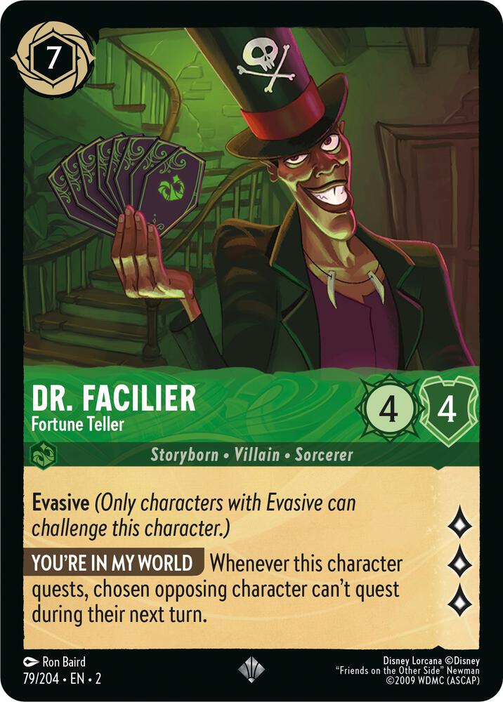 Dr. Facilier - Fortune Teller - 79/204 - Super Rare - Lorcana Rise of the Floodborn