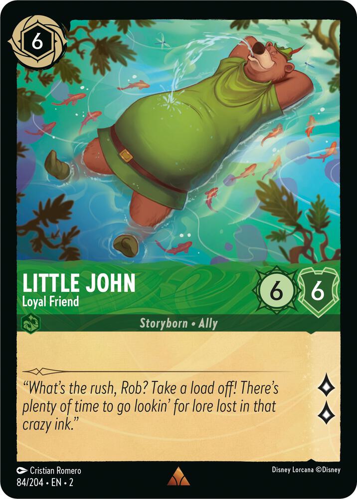 COLD FOIL Little John - Loyal Friend - 84/204 - Rare - Lorcana Rise of the Floodborn
