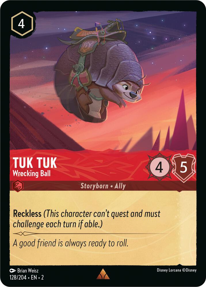 COLD FOIL Tuk Tuk - Wrecking Ball - 128/204 - Rare - Lorcana Rise of the Floodborn