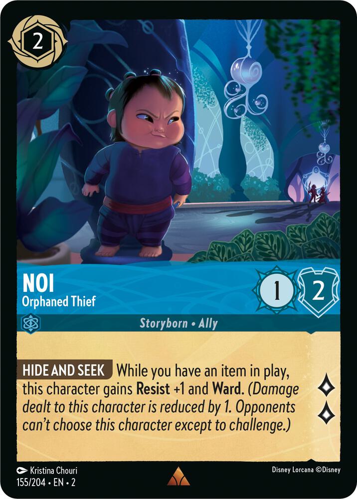 COLD FOIL Noi - Orphaned Thief - 155/204 - Rare - Lorcana Rise of the Floodborn
