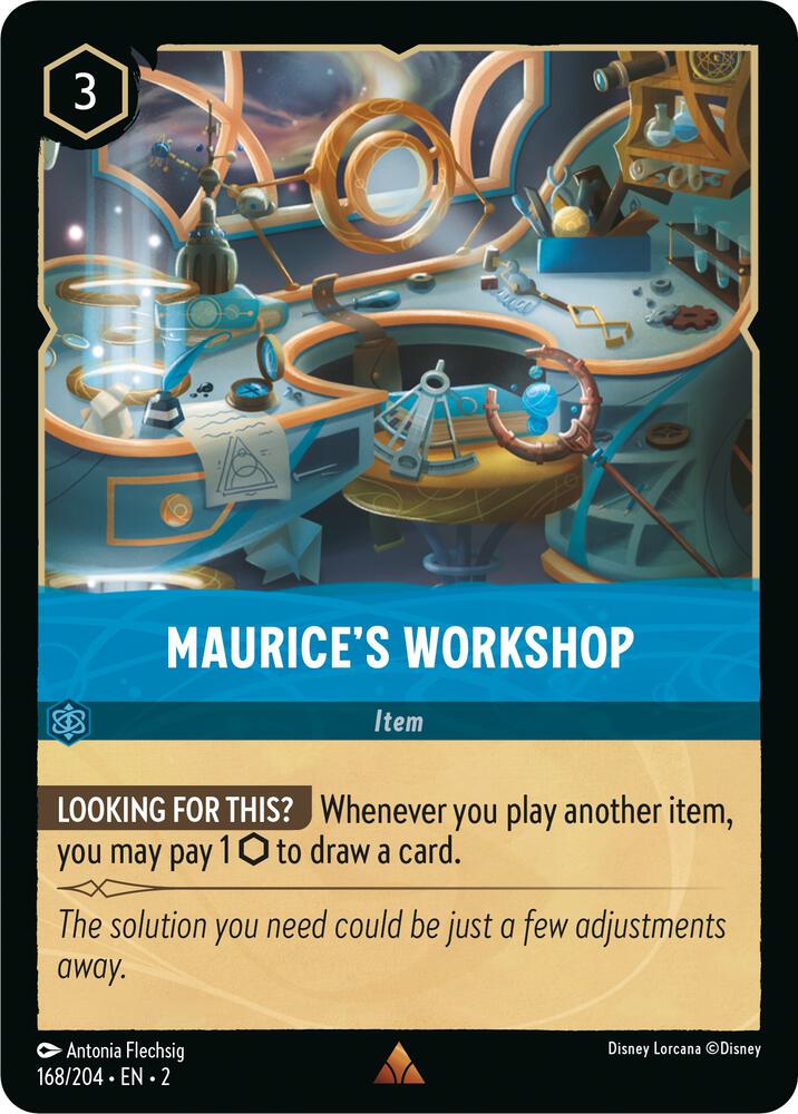 COLD FOIL Maurice's Workshop - 168/204 - Rare - Lorcana Rise of the Floodborn