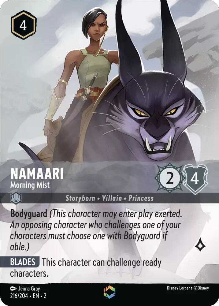 ENCHANTED Namaari - Morning Mist - 216/204 - Enchanted - Lorcana Rise of the Floodborn