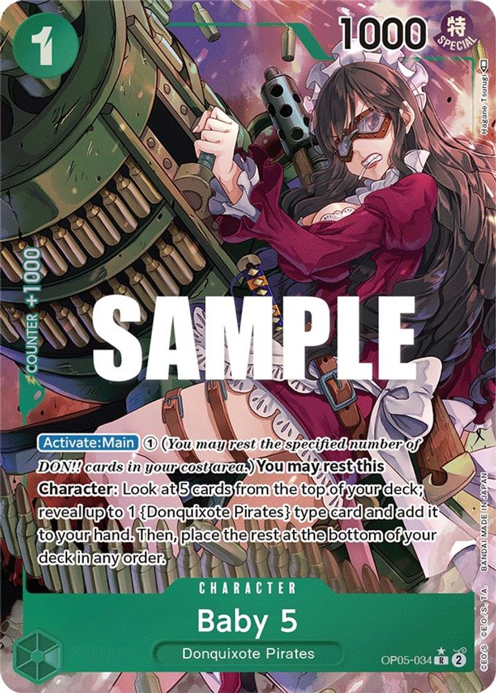 [ALTERNATE ART] Baby 5 (034) (Alternate Art)  (OP05-034) R★ - One Piece Awakening of the New Era