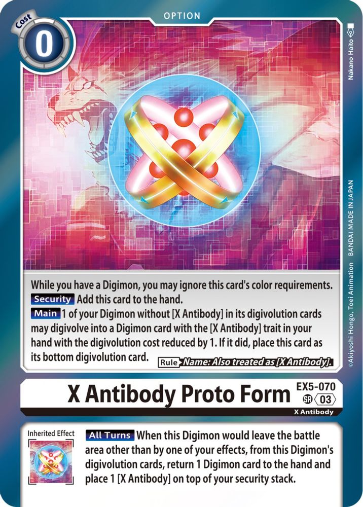X Antibody Proto Form (EX5-070) Super Rare - Digimon Animal Colosseum