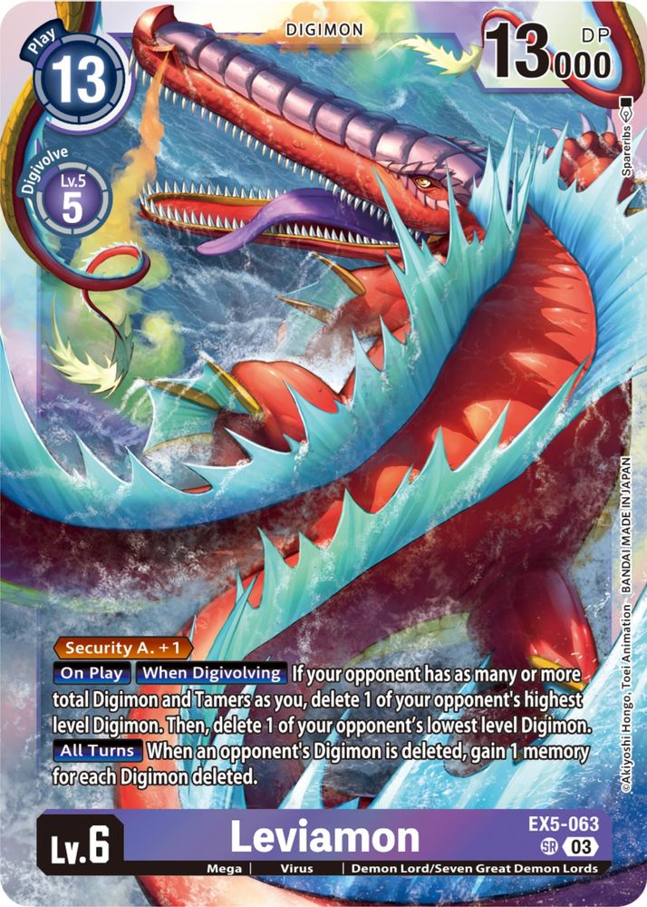 Leviamon (EX5-063) Super Rare - Digimon Animal Colosseum