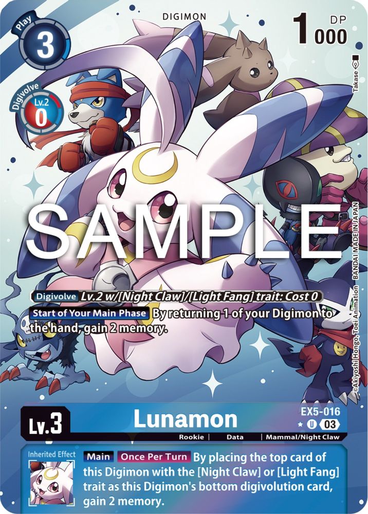 Lunamon (Alternate Art) (EX5-016) U★ - Digimon Animal Colosseum