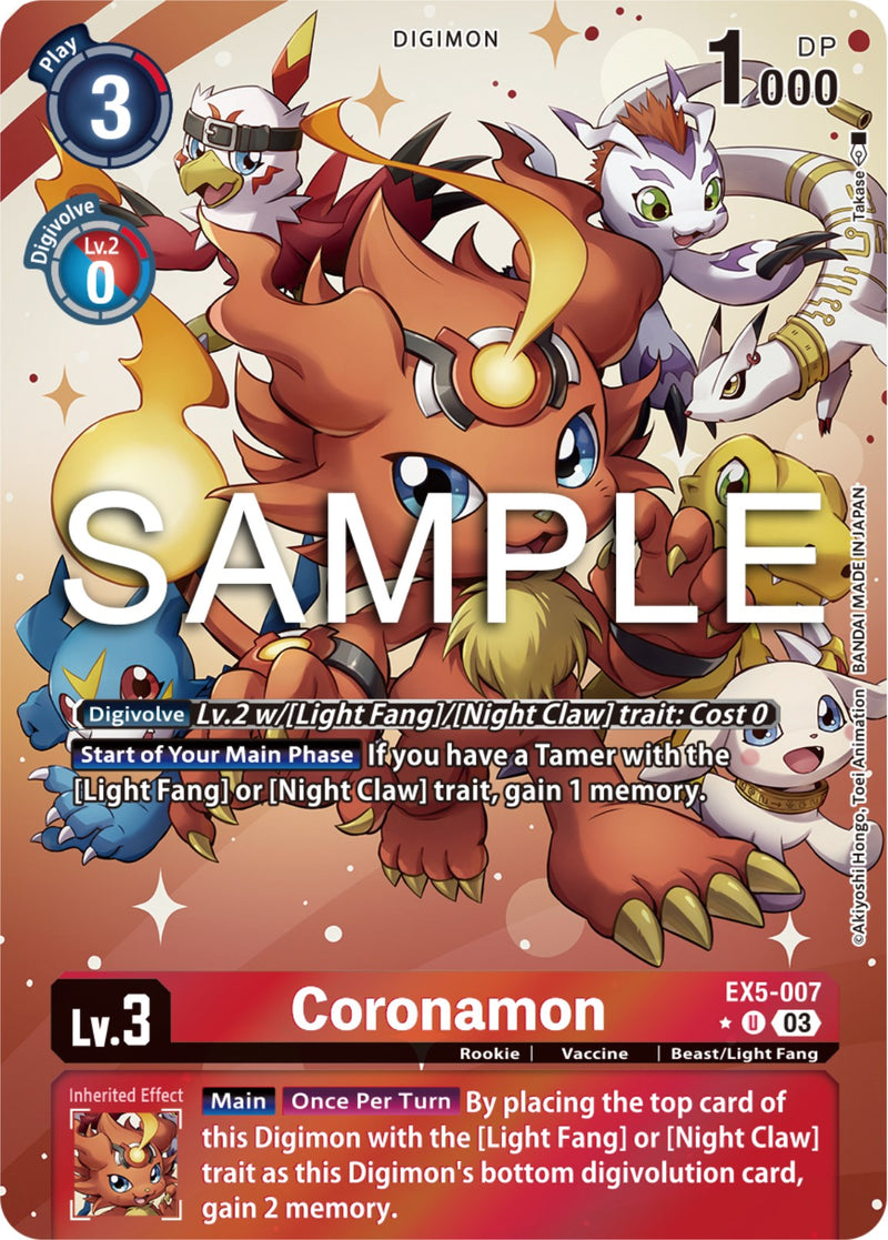 ALTERNATE ART Coronamon EX5-007 U - EX05 Animal Colosseum