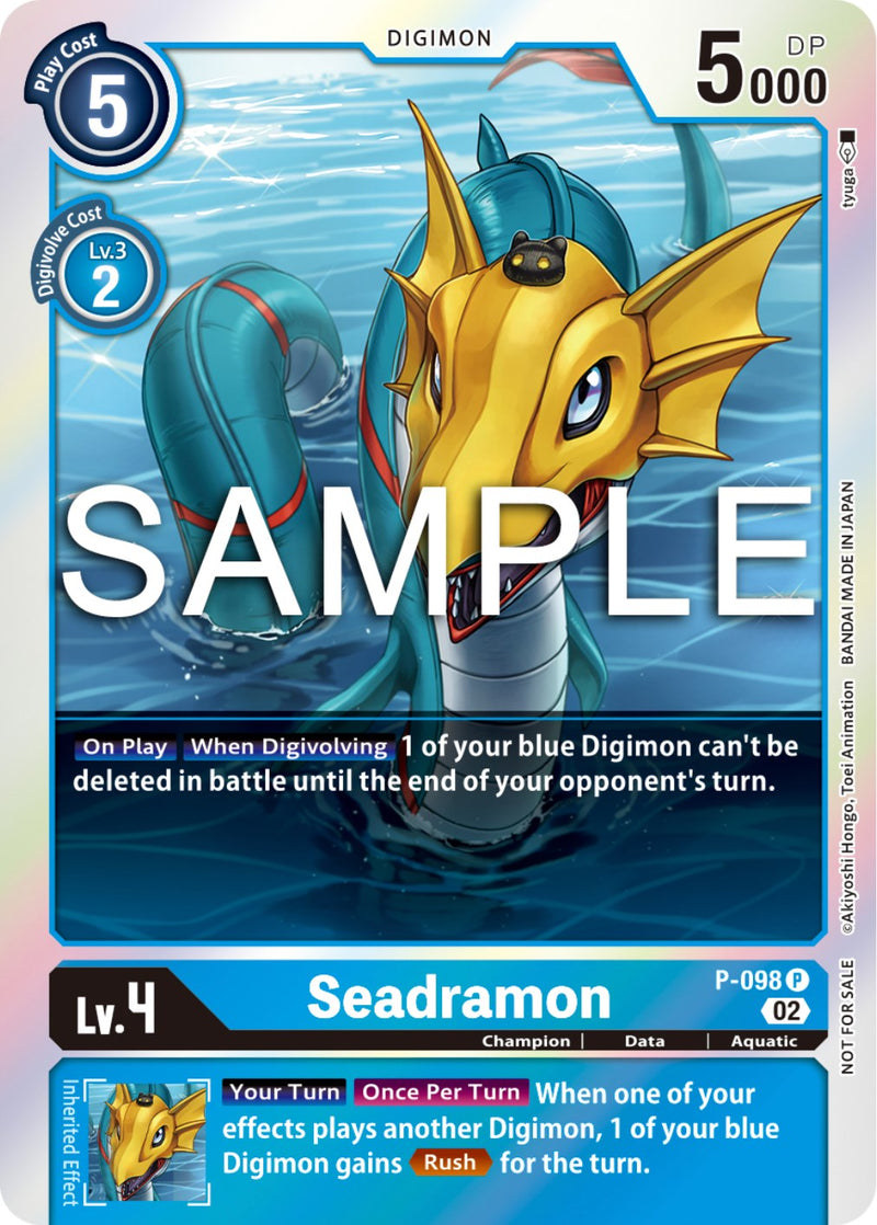 Seadramon P-098 - Ex05 Animal Colosseum Limited Card Set Ver. 2 Promo