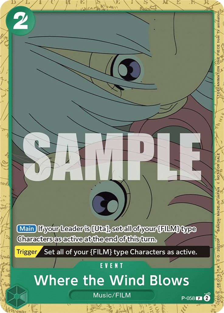 Where The Wind Blows - P-058 - Starter Deck 11 Uta Deck Battle Promo
