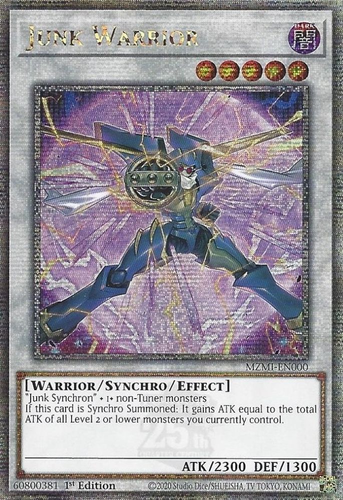 [QUARTER CENTURY RARE] Junk Warrior (Quarter Century Secret Rare) - (MZMI-EN000) - 1st Edition