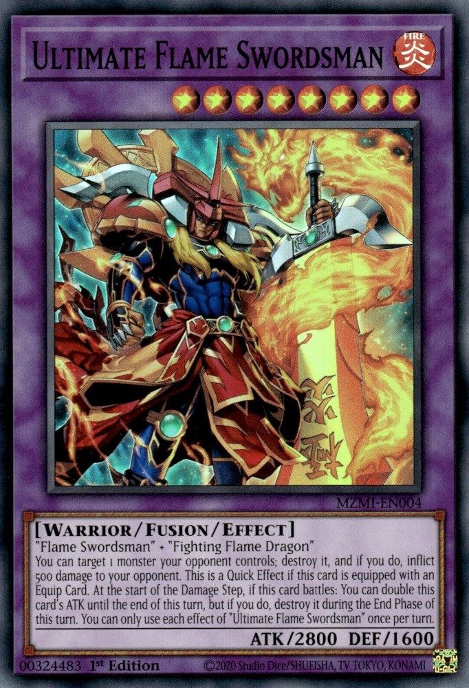 Ultimate Flame Swordsman - (MZMI-EN004) Super Rare - 1st Edition