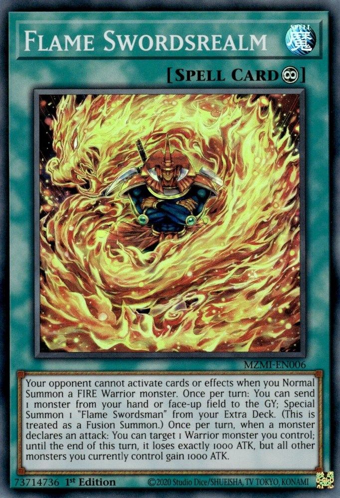 Flame Swordsrealm - (MZMI-EN006) Super Rare - 1st Edition
