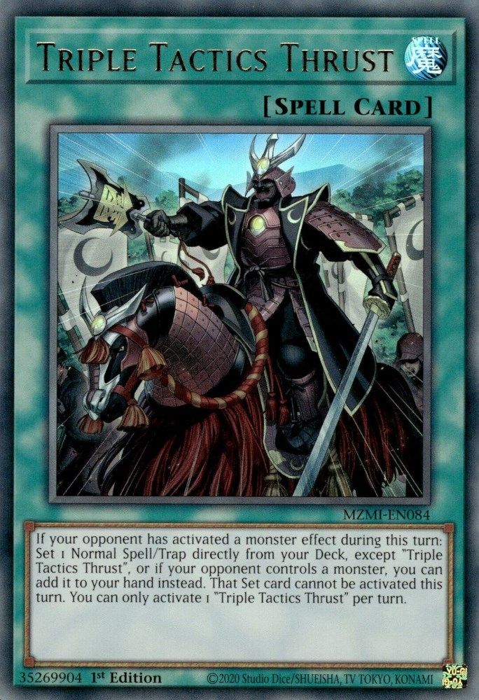 Triple Tactics Thrust - (MZMI-EN084) Ultra Rare - 1st Edition