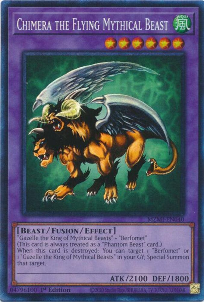 Chimera the Flying Mythical Beast (CR) - (MZMI-EN040) Collector's Rare - 1st Edition