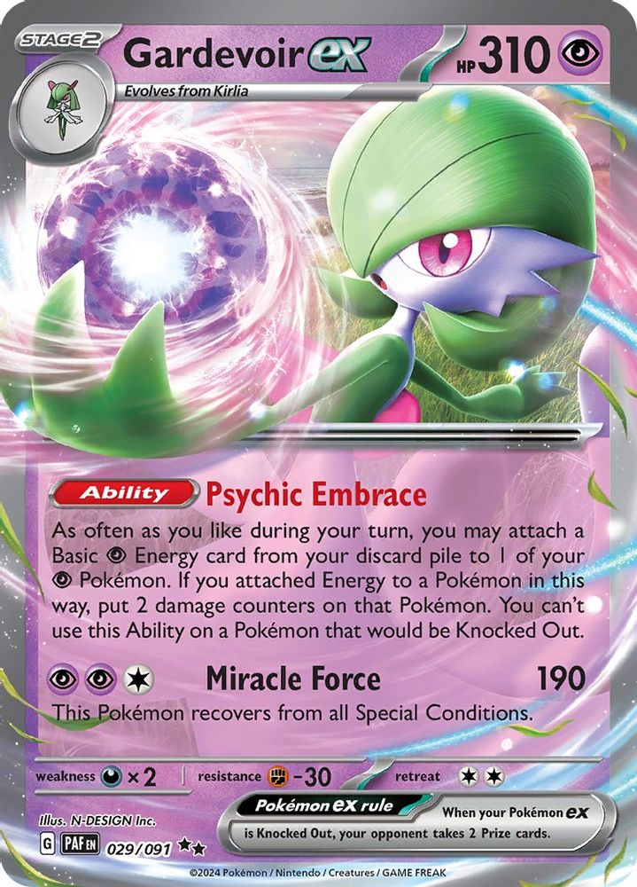 Gardevoir ex - [  029/091 ] - Double Rare - Pokemon SV Paldean Fates