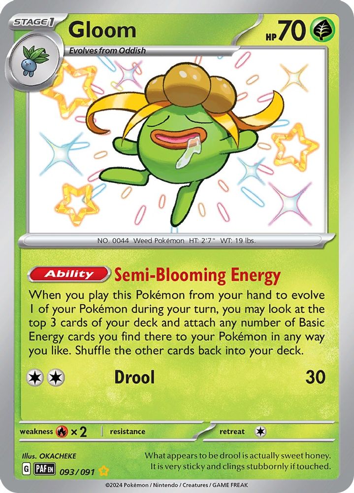 Gloom - [  093/091 ] - Shiny Rare - Pokemon SV Paldean Fates