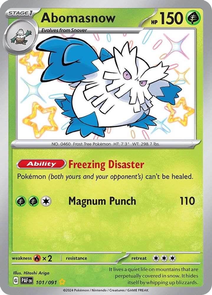 Abomasnow - [  101/091 ] - Shiny Rare - Pokemon SV Paldean Fates