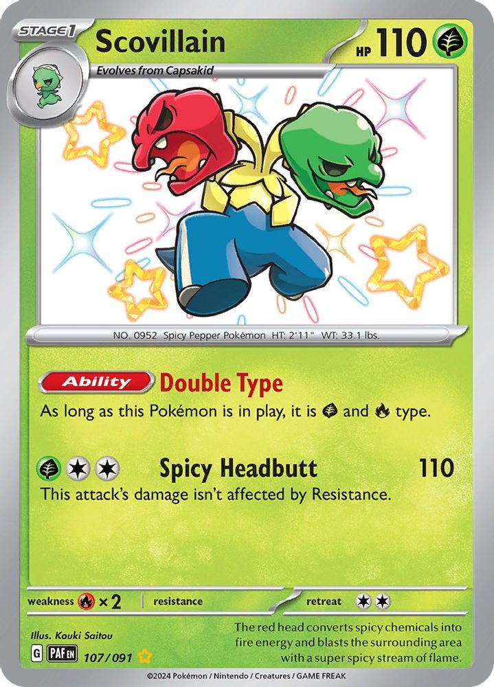 Scovillain - [  107/091 ] - Shiny Rare - Pokemon SV Paldean Fates