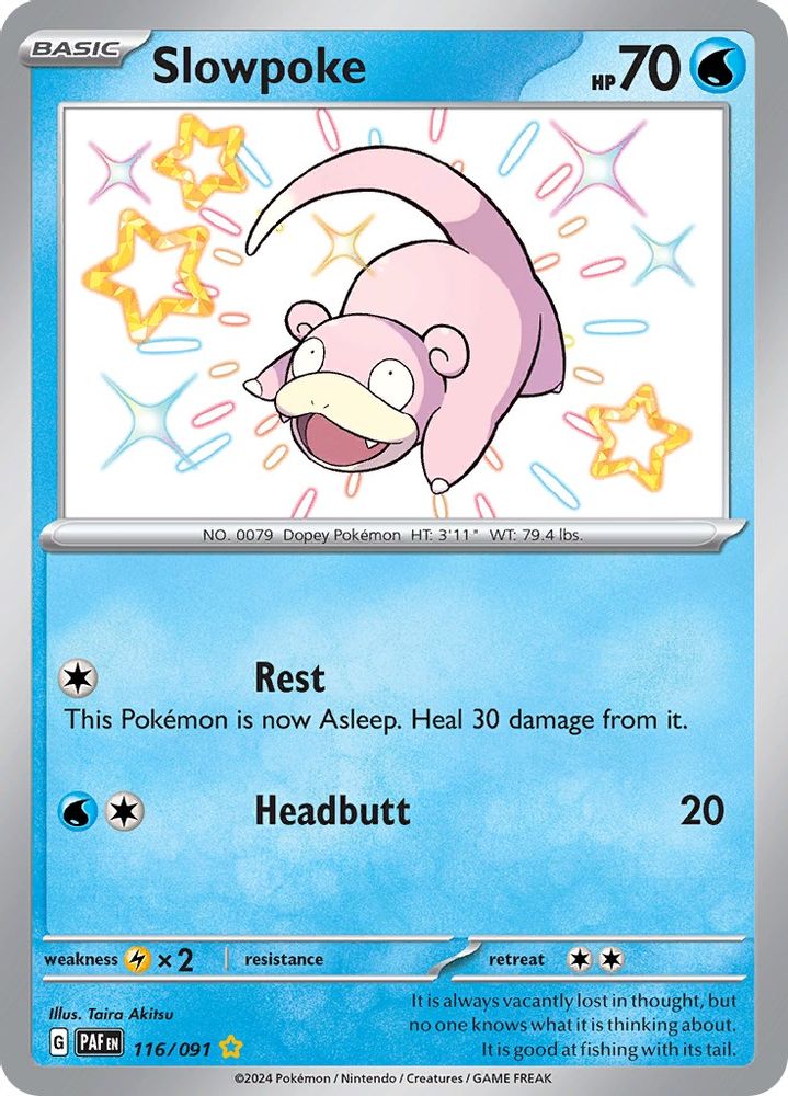 Slowpoke - [  116 ] - Shiny Rare - Pokemon SV Paldean Fates