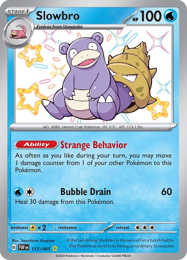 Slowbro - [  117 ] - Shiny Rare - Pokemon SV Paldean Fates