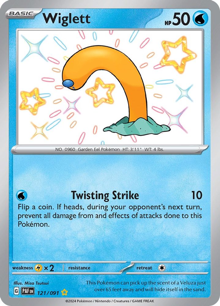 Wiglett - [  121/091 ] - Shiny Rare - Pokemon SV Paldean Fates