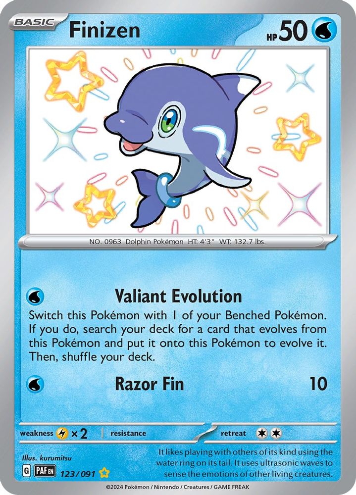 Finizen - [  123/091 ] - Shiny Rare - Pokemon SV Paldean Fates