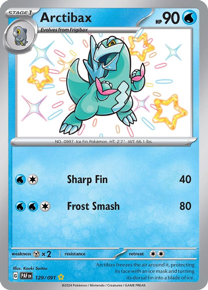 Arctibax - [  129/091 ] - Shiny Rare - Pokemon SV Paldean Fates
