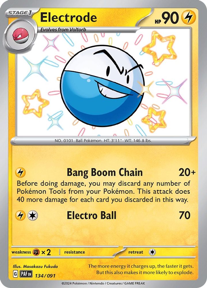 Electrode - [  134/091 ] - Shiny Rare - Pokemon SV Paldean Fates