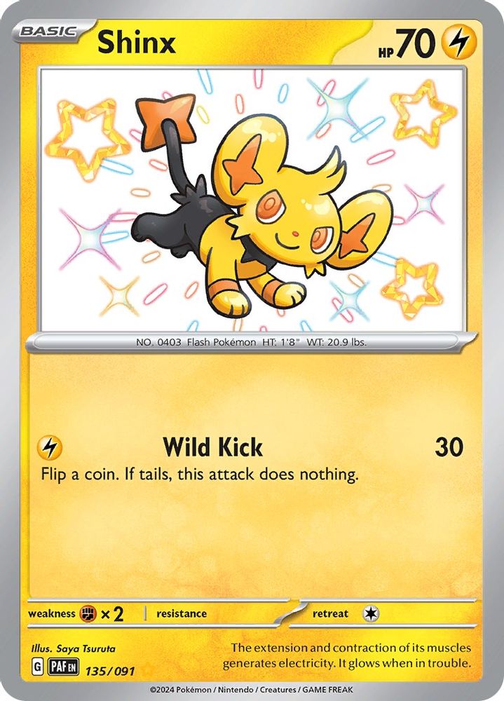 Shinx - [  135/091 ] - Shiny Rare - Pokemon SV Paldean Fates