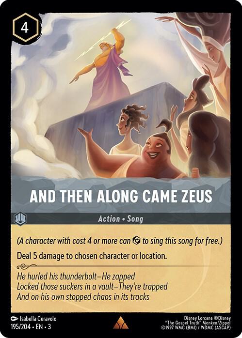 And Then Along Came Zeus - 194/204 - Rare Lorcana Into the Inklands
