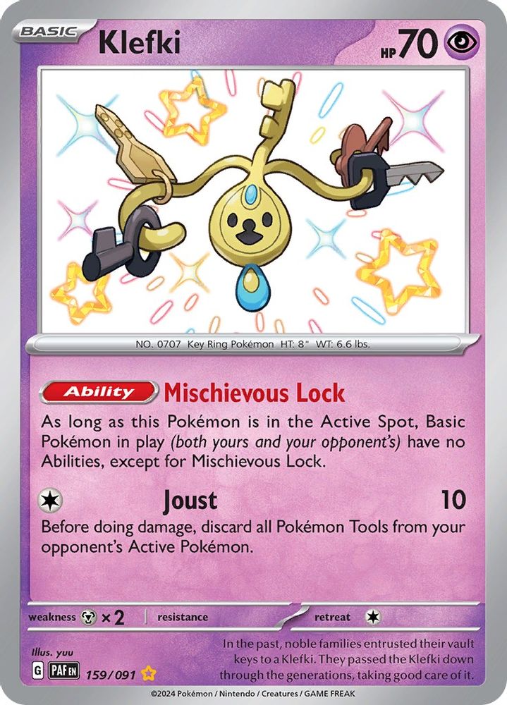 Klefki - [  159/091 ] - Shiny Rare - Pokemon SV Paldean Fates