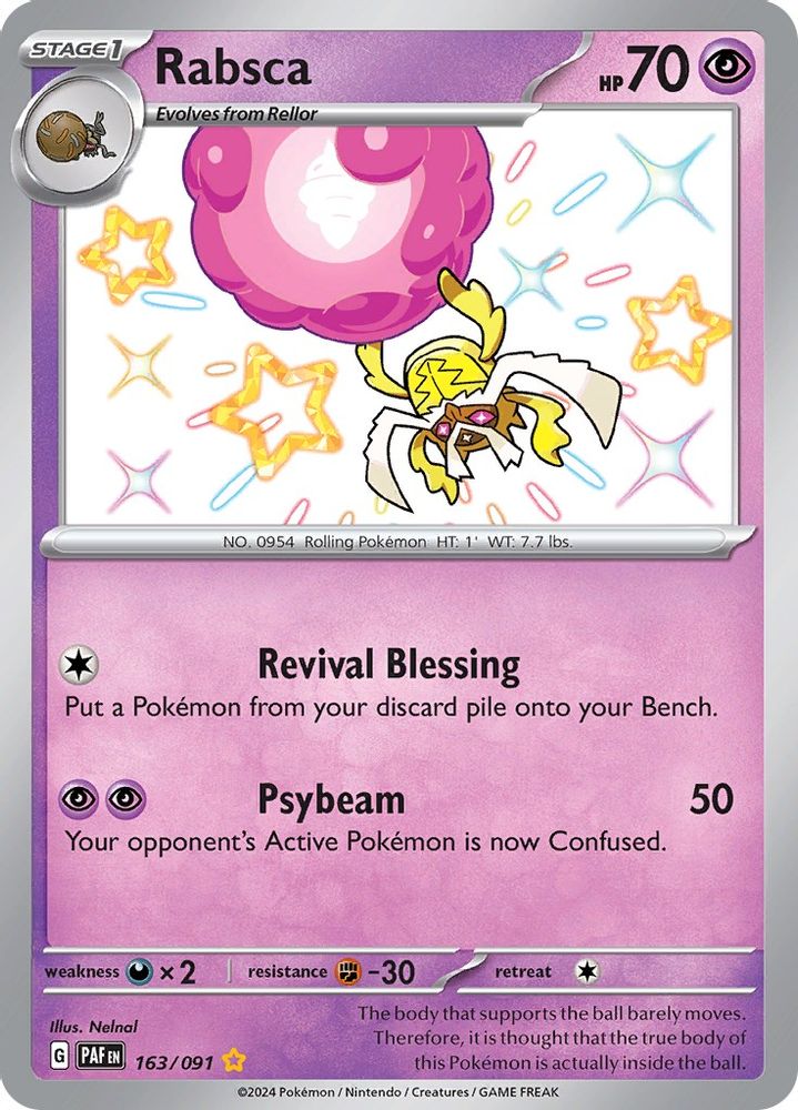 Rabsca - [  163/091 ] - Shiny Rare - Pokemon SV Paldean Fates