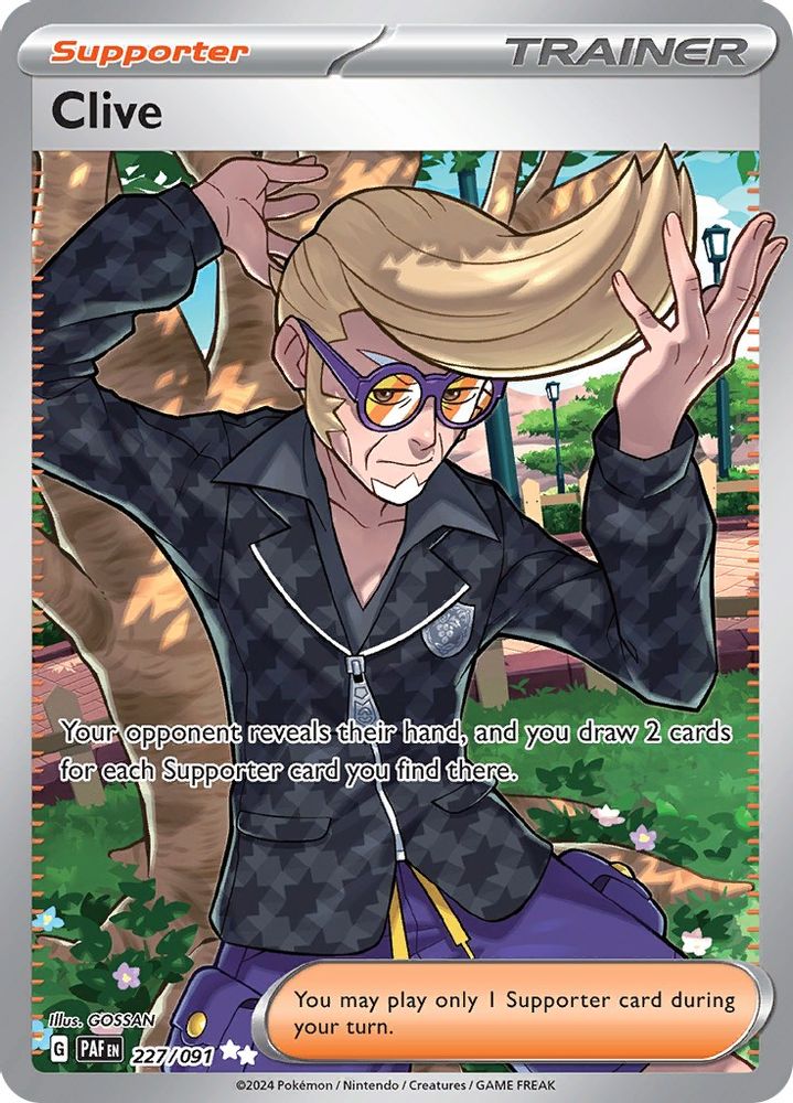 Clive - [  227/091 ] - Ultra Rare - Pokemon SV Paldean Fates