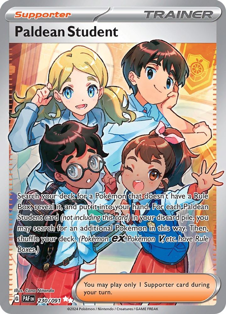 Paldean Student - [  230/091 ] - Ultra Rare - Pokemon SV Paldean Fates