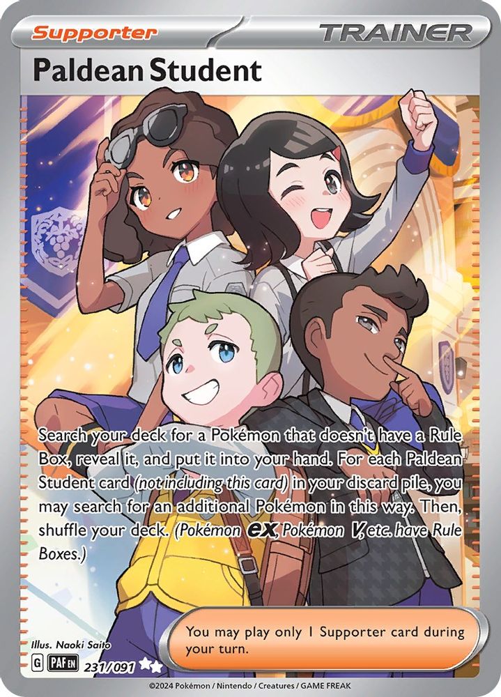 Paldean Student - [  231/091 ] - Ultra Rare - Pokemon SV Paldean Fates