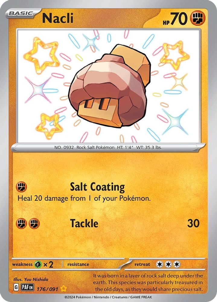 Nacli - [  176/091 ] - Shiny Rare - Pokemon SV Paldean Fates