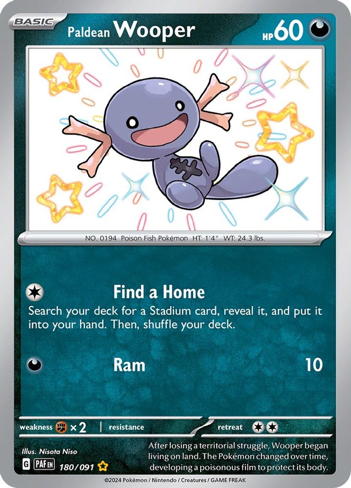 Paldean Wooper - [  180/091 ] - Shiny Rare - Pokemon SV Paldean Fates
