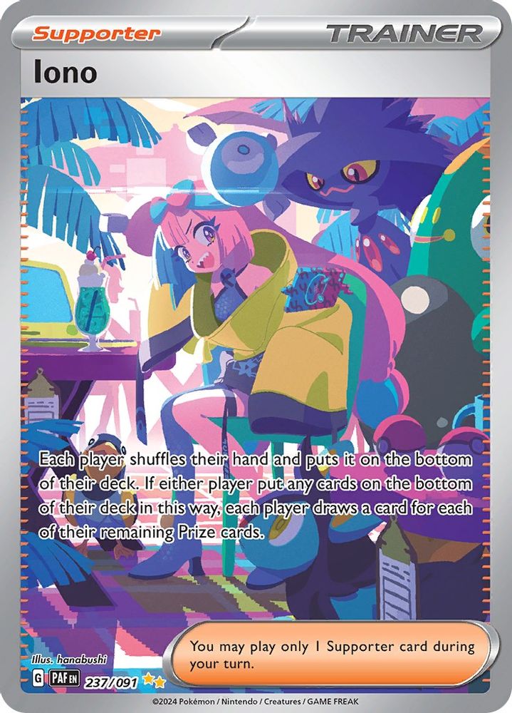 Iono - [  237/091 ] - Special Illustration Rare - Pokemon SV Paldean Fates