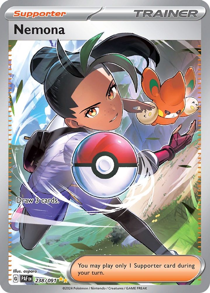 Nemona - [  238/091 ] - Special Illustration Rare - Pokemon SV Paldean Fates